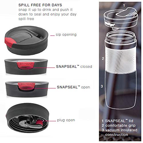 Black Stainless Steel Travel Mug, 590 ml C22333
