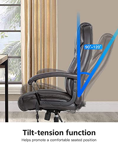White PU Leather Ergonomic Desk Chair P93231