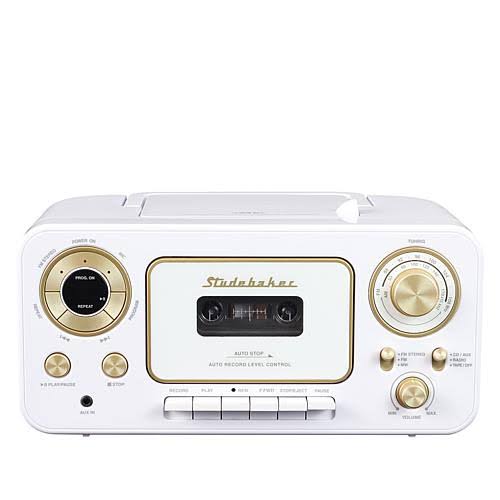 Portable Stereo CD Player with AM/FM Radio and Cassette Player Recorder Teal Silver S599