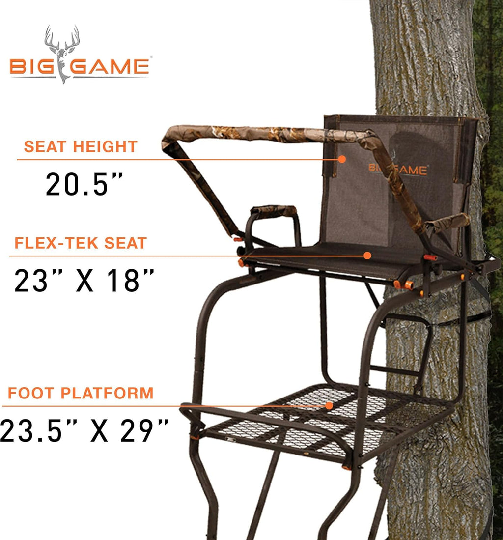 Camouflage 18.5 Foot 1 Person Adjustable Ladder Tree Stand (2 Pack) U220368