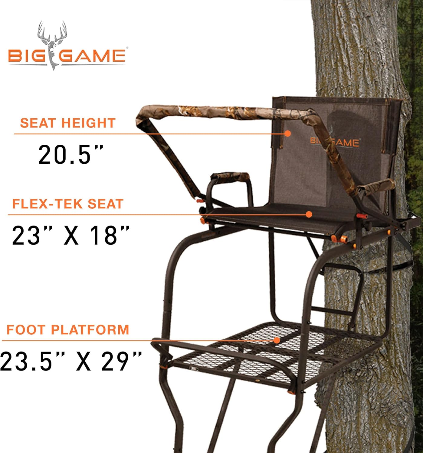Camouflage 18.5 Foot 1 Person Adjustable Ladder Tree Stand (2 Pack) U220368