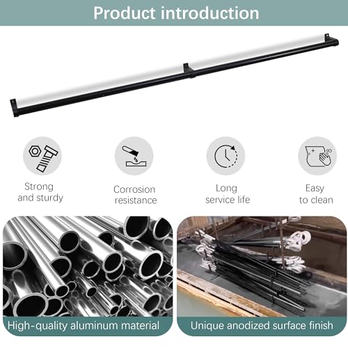 6ft Metal Stair Railing Handrail Kit W376