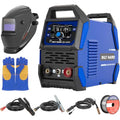 3-in-1 IGBT Inverter Welder, 110V Flux Core MIG/Lift TIG/Stick Welding Machine with Synergic Control, LED Display, Full Kit P5436
