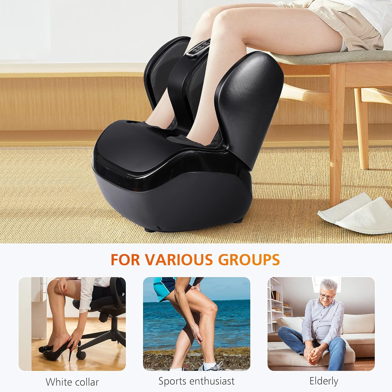 Shiatsu Foot Massager with Heat, Foot Calf Massage Machine O36740