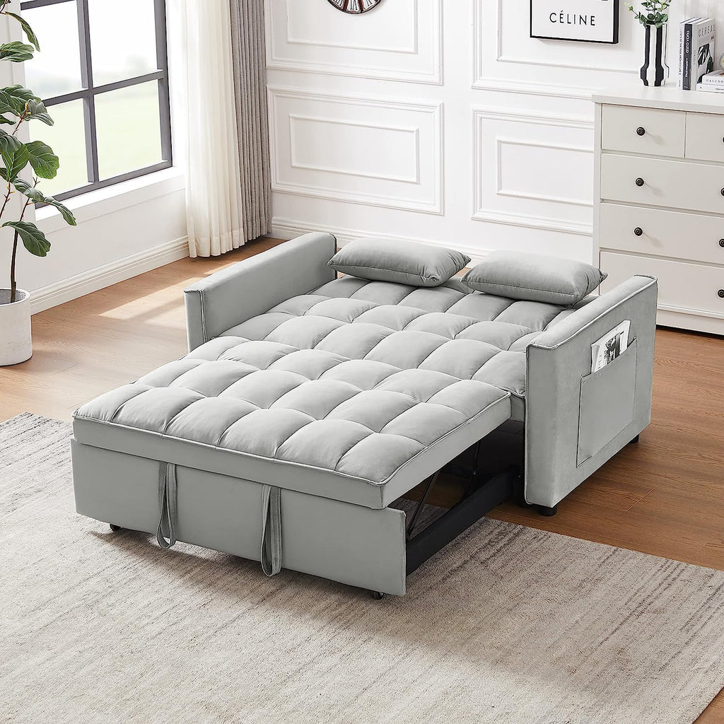 Velvet Loveseat Sofa Couch With Toss Pillows Y7260