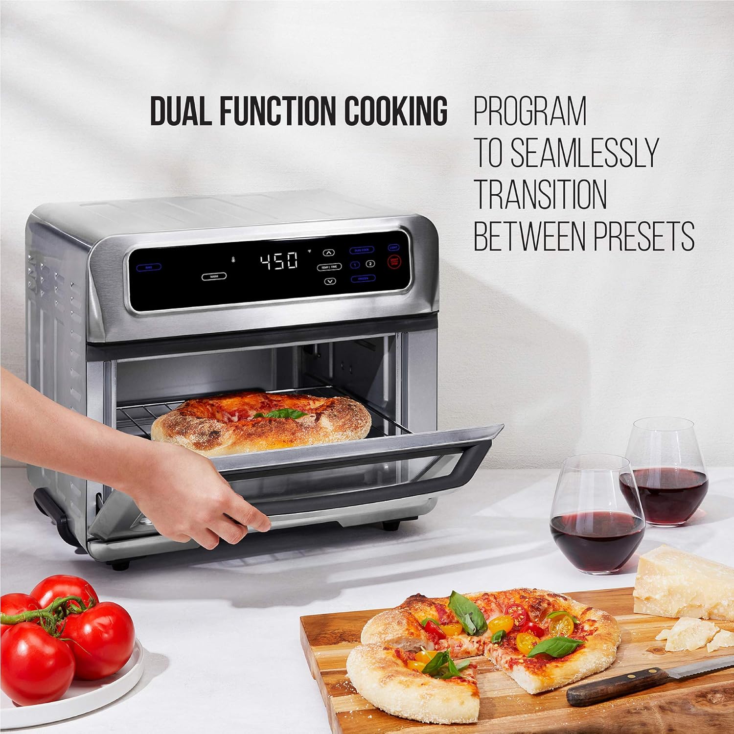 Air Fryer Toaster Oven XL 20L Convection Bake Broil Nonstick Stainless Steel Z737