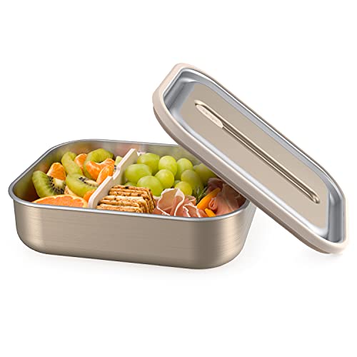 Leak-Proof Lunch Box, Microwave-Safe, Oven-Safe, Bento-Style Container with Removable Divider, Airtight Lid (Carbon Black) Z163
