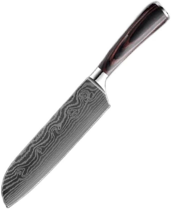 8 Piece Damascus Pattern High Carbon Stainless Steel Kitchen Knife Set G948300