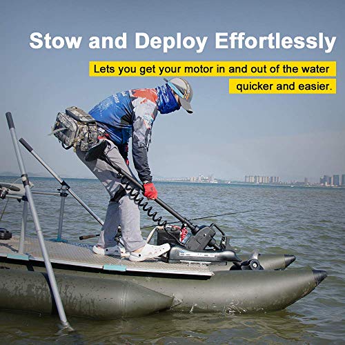 Black 48inch Bow Mount Trolling Motor with Remote Control D9748