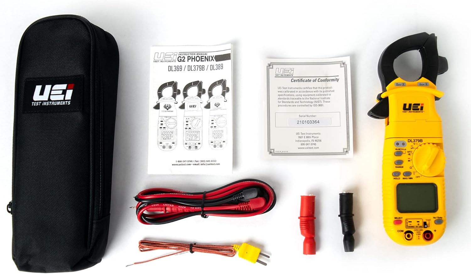 Digital Clamp Meter Auto Ranging, AC Amps AC/DC Volts Temperature Capacitance Frequency Diodes Duty Cycle Continuity Resistance NCV D36313