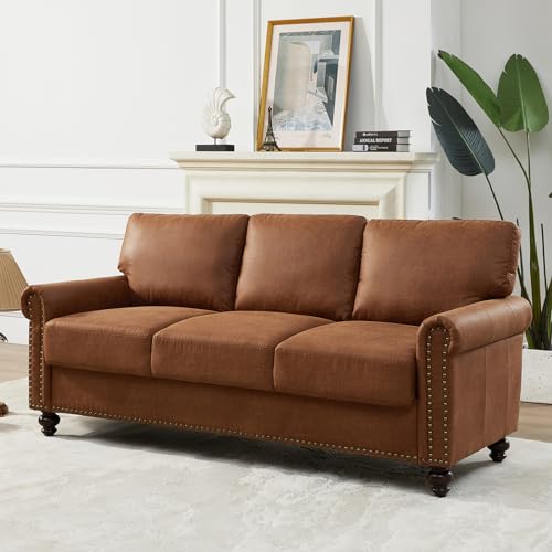 80" Sofa with Storage, Rolled Arm, Nailhead Trim B20115