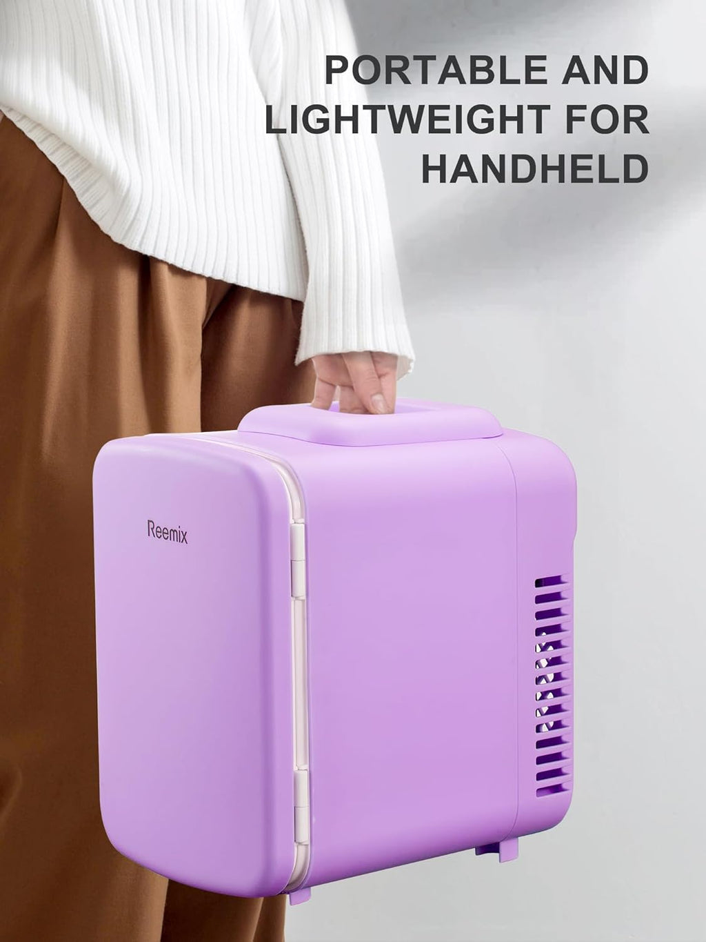 3.7 Liter 6 Can Portable Cooler Warmer Personal Refrigerator Freon-Free Purple F463066