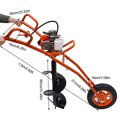 3HP Gas Powered Earth Auger with 11" Bit B908192