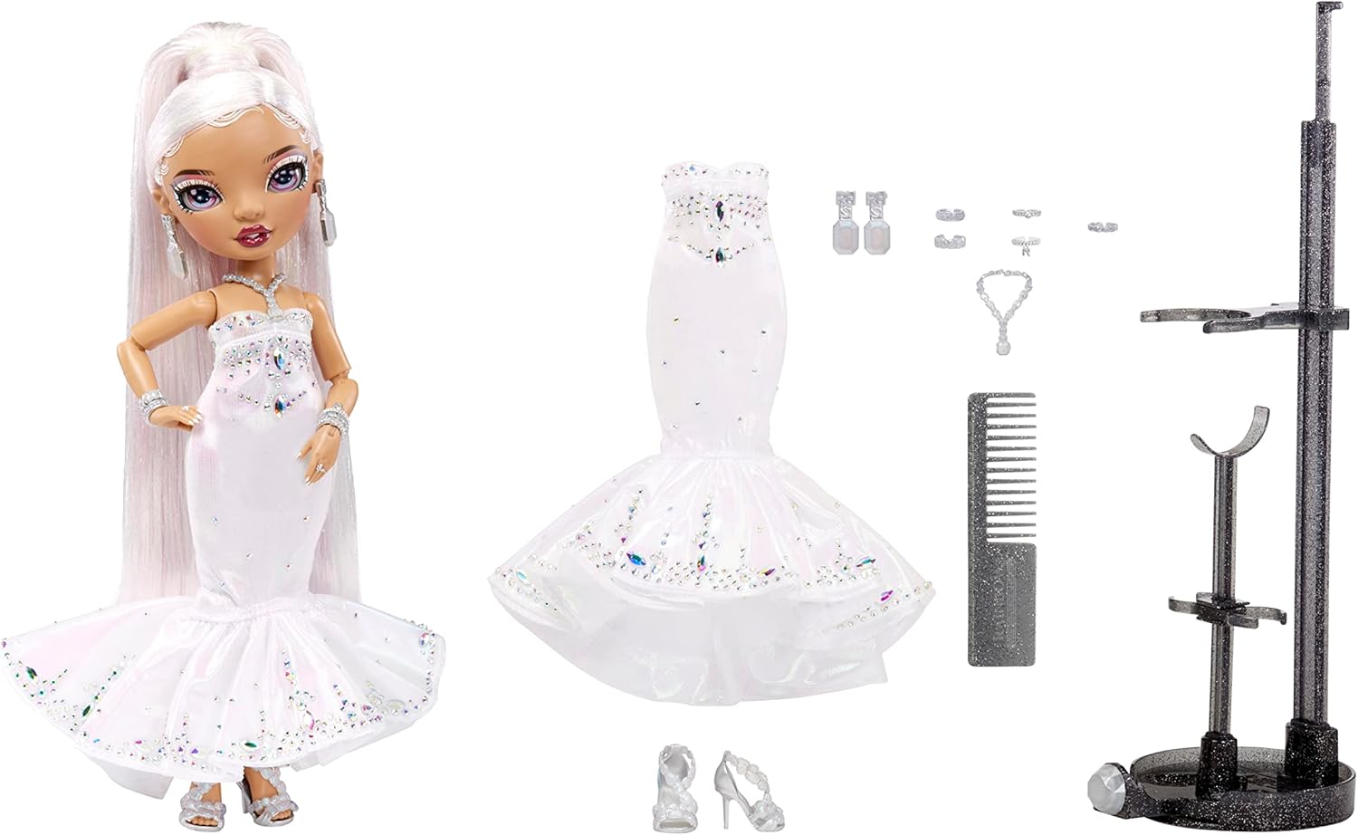 Rainbow High Doll with Multicolor Hair and Iridescent Gown H87153
