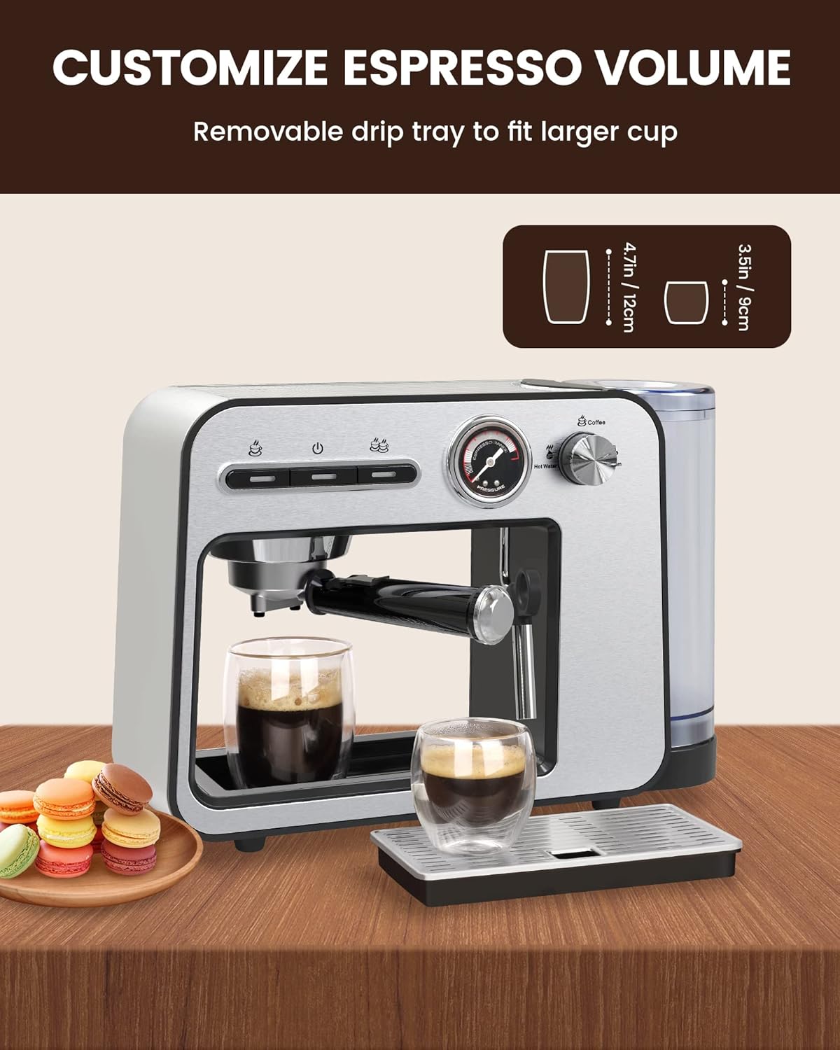20 Bar Semi-Automatic Espresso Machine with Milk Frother X23032