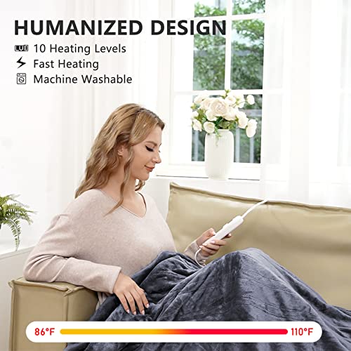 Full Size Flannel Electric Heated Blanket, 72" x 84" V188126