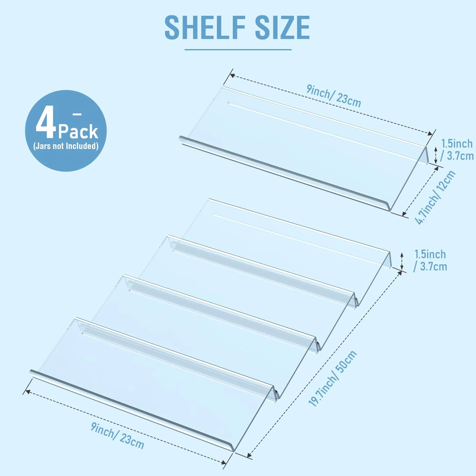 Clear Acrylic 4 Tier Spice Rack Organizer V2024