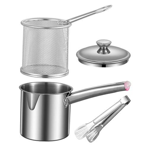 Deep Fryer Pot with Cover and Net Basket E101355