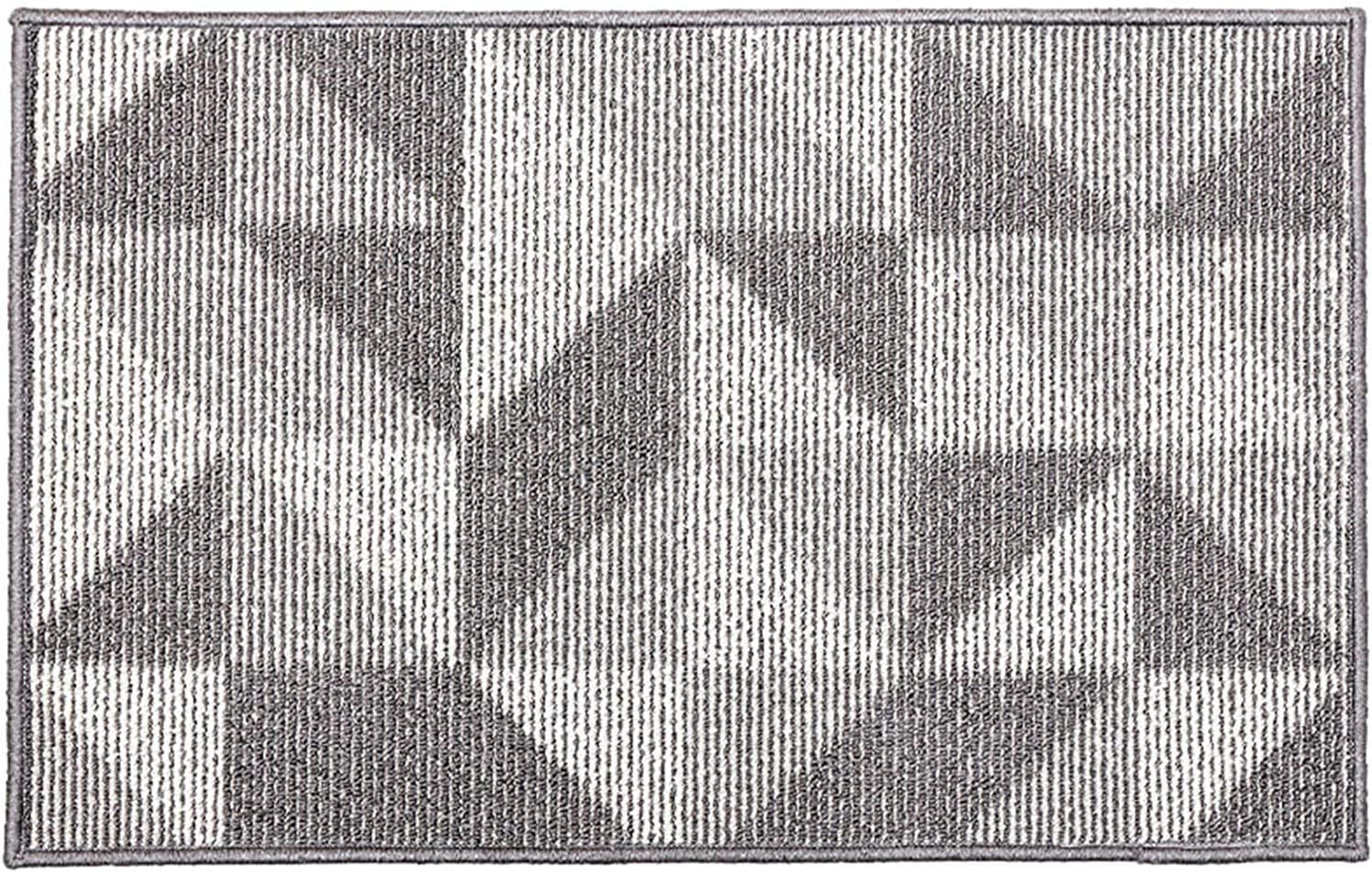 Gray 24 x 36 Inch Non Slip Indoors Doormat T281302