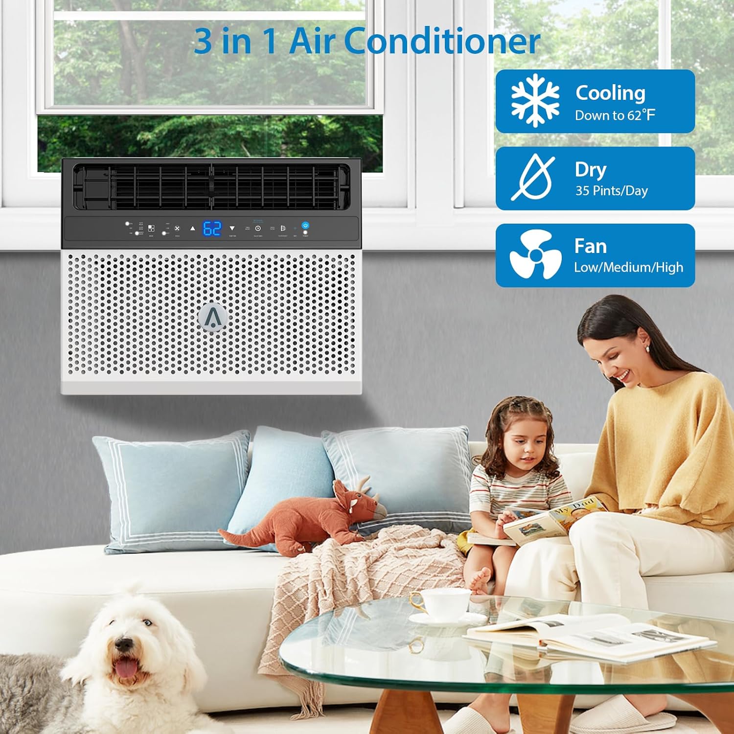 U-Shaped Window Air Conditioner, 6000BTU W8329