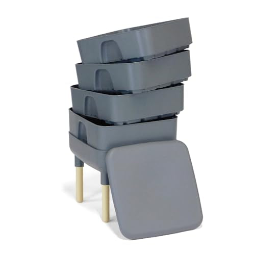 Grey 4-Tray Worm Vermicomposter Bin B299059