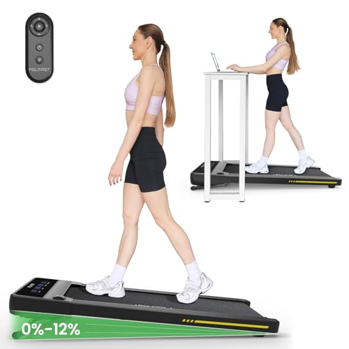 Under Desk Treadmill with 12% Auto Incline, 4 MPH Max, 265Lbs Weight Capacity O382