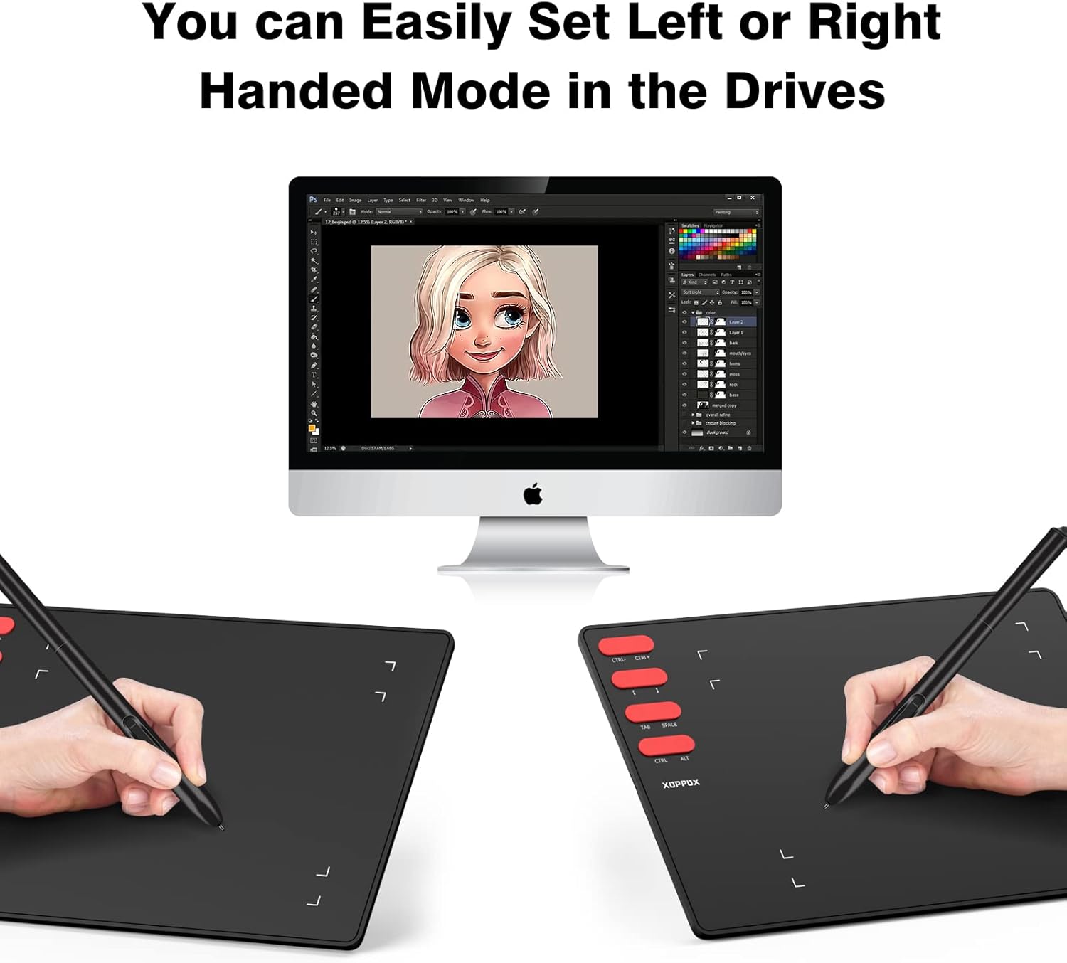 Graphics Drawing Tablet with 8 x 6 Inch Active Area, 8192 Level Battery-Free Pen and 8 Express Keys G5878