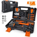 57-Piece Steel Hand Tool Set with Storage Case Black V850128