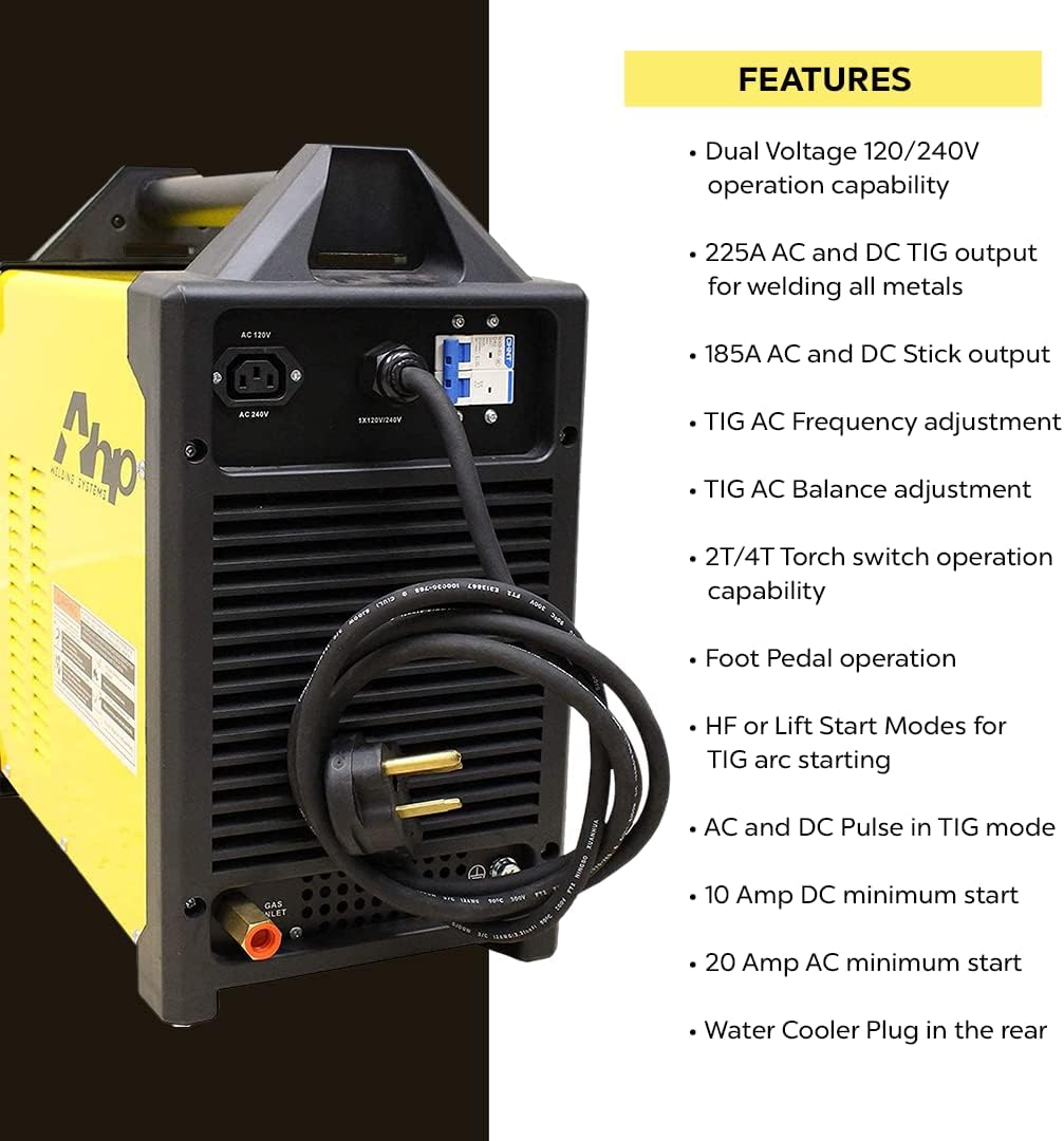 200 Amp AC/DC Pulse TIG/Stick Welder Dual Voltage L577
