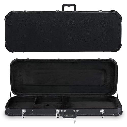 Blue Rectangle Wooden Electric Guitar Hard Case M794