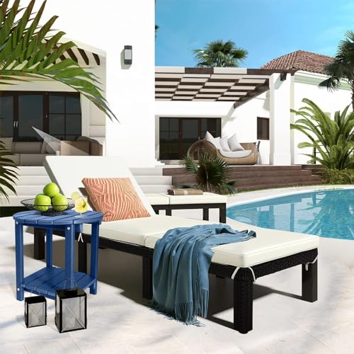Teak HDPE 2-Tier Outdoor Side Table R7864