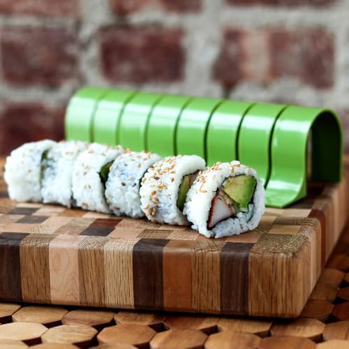 Sushi Making Kit with 2 Roll Cutters, Chopstick Trainers, Triangle Onigiri Molds Y471