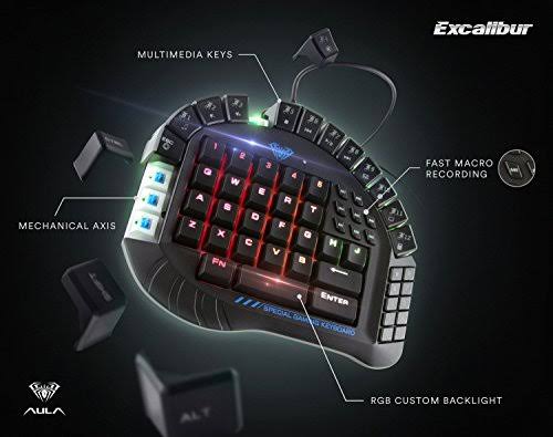 One-Hand Gaming Keyboard Mechanical RGB Backlight D4703