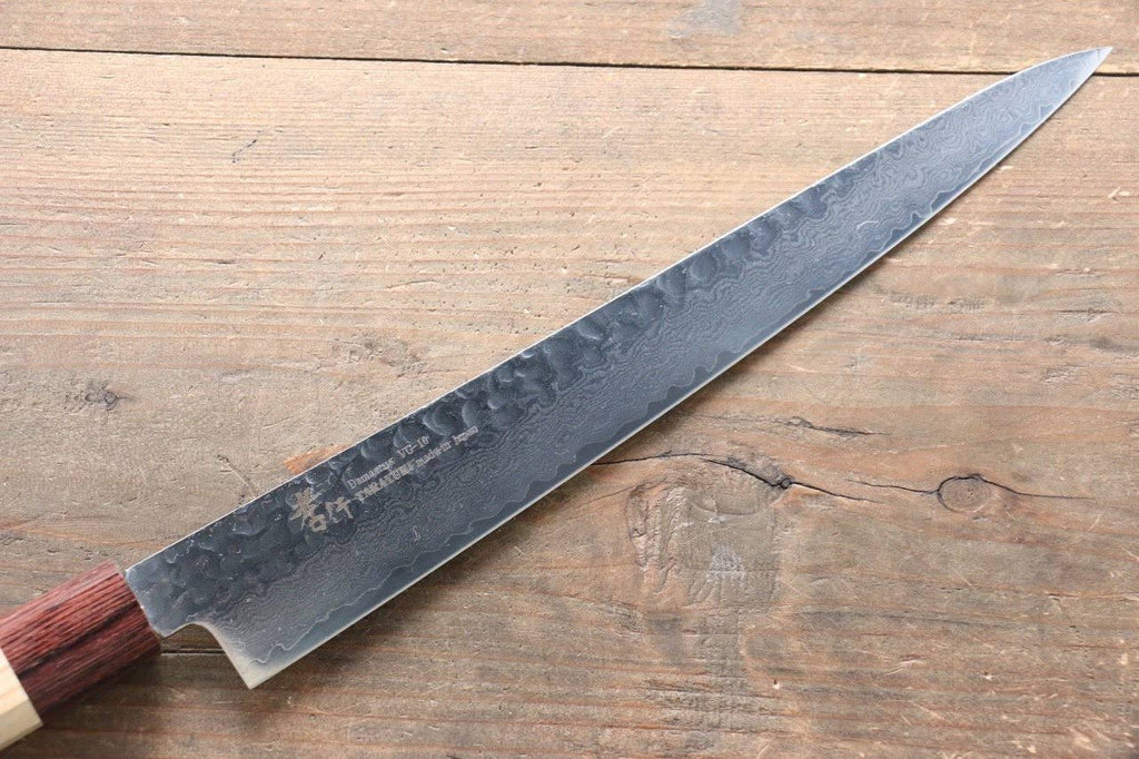 VG10 33 Layer Damascus Sujihiki Japanese Knife 240mm Keyaki Handle Q86419
