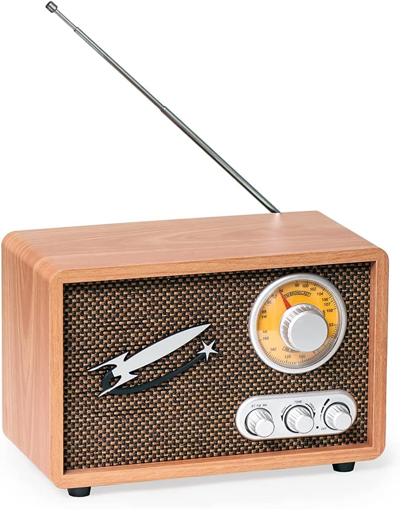 Vintage Wood Radio AM FM with Bluetooth P50012