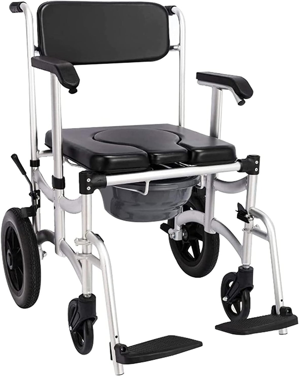 Aluminum Commode Shower Chair with Wheels G264638