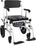 Aluminum Commode Shower Chair with Wheels G264638