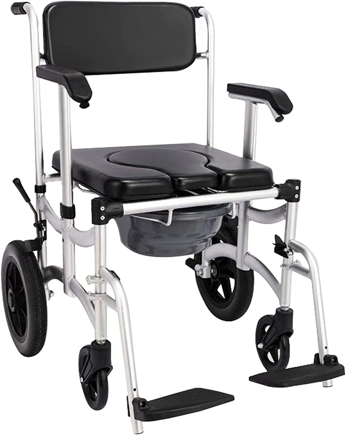 Aluminum Commode Shower Chair with Wheels G264638