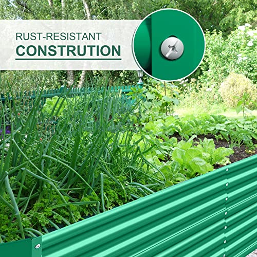8×4×2 ft Galvanized Raised Garden Bed Kit A900005
