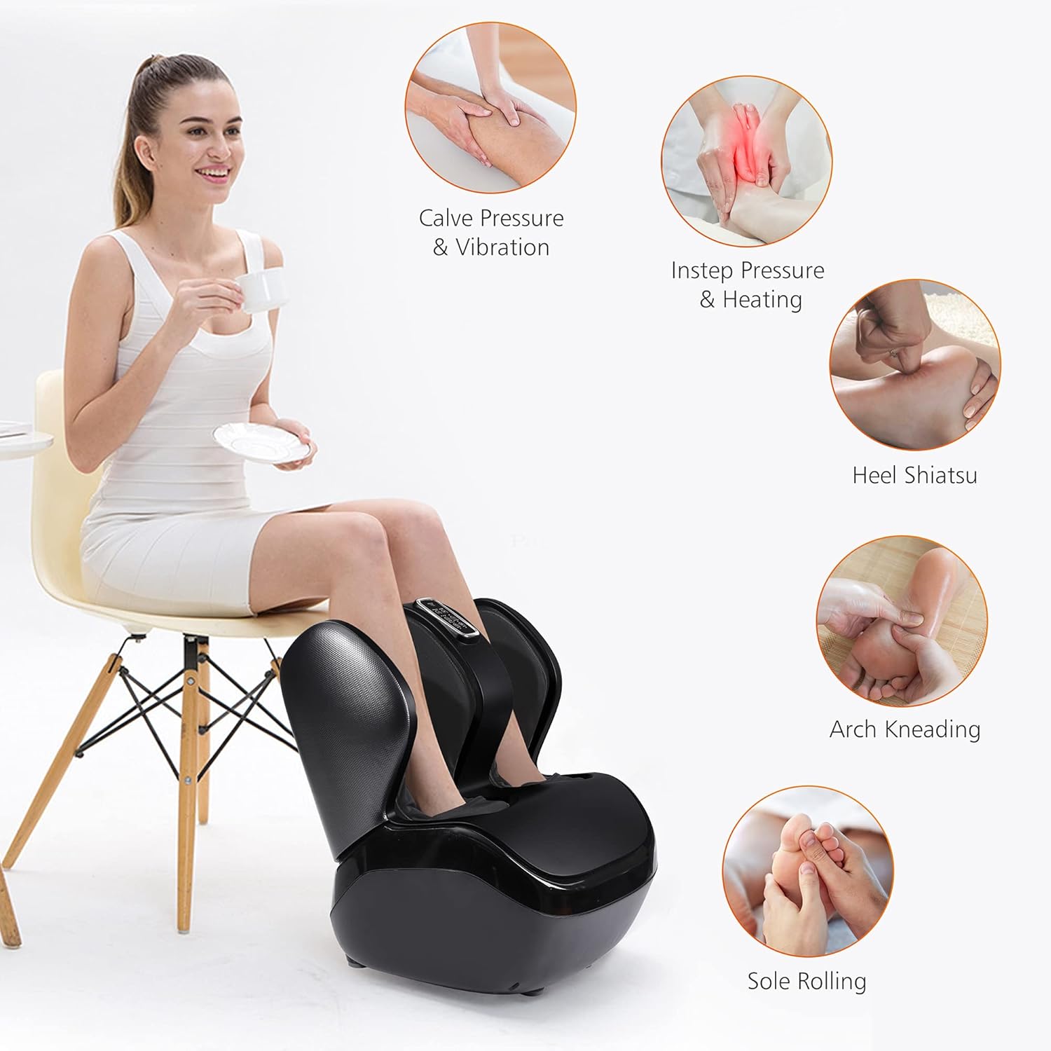 Shiatsu Foot Massager with Heat, Foot Calf Massage Machine O36740