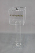 Clear Plexiglass Large Floor Standing Tithing Box O189