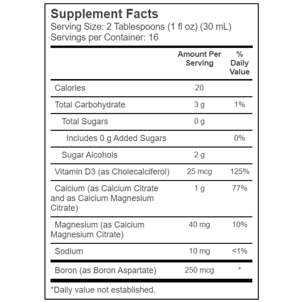 Calcium Citrate and Vitamin D3 Liquid, Natural Citrus, 16 Fl. oz, 6-Pack Z831288
