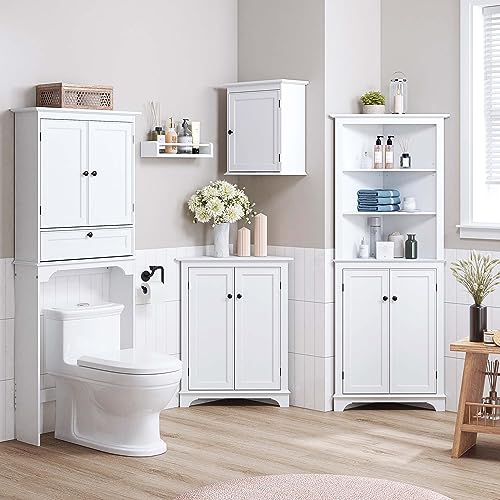 White Wall Mounted Bathroom Storage Cabinet L33526