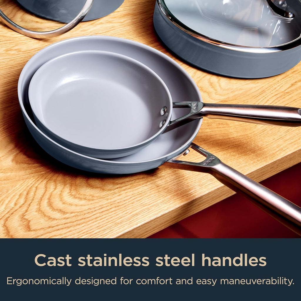 14-Piece Non-Stick Ceramic Cookware Set with Glass Lids T972677