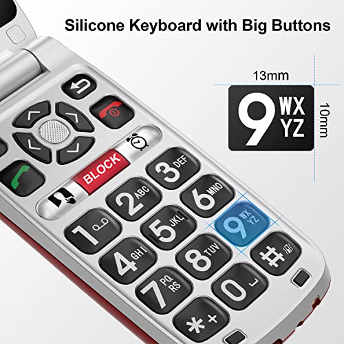 4G Flip Cell Phone with Big Button, SOS Emergency Button, SIM Card Included and Charging Dock L22674