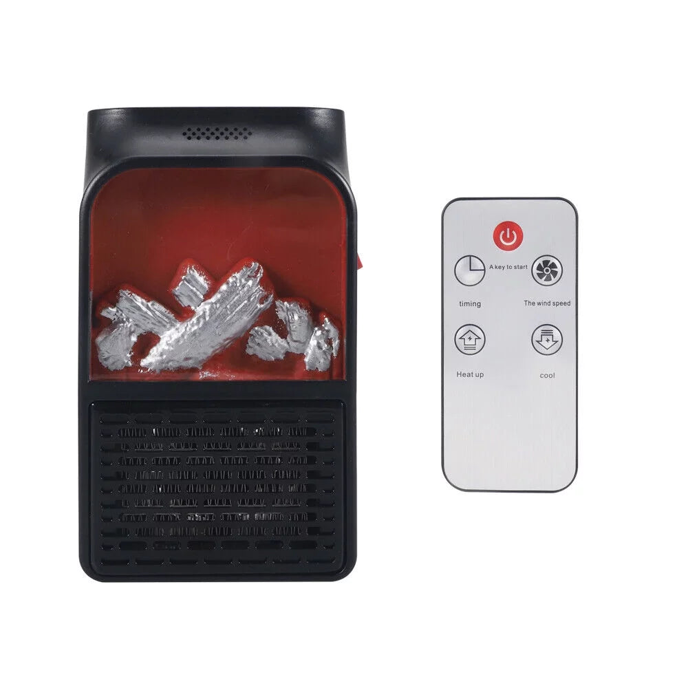 Compact Plug-in Wall Outlet Heater with Timer and Remote Control I9561