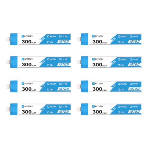 300mAh 1S Battery 3.8V 30C/60C Lipo with 1.0mm Banana Connector X956452