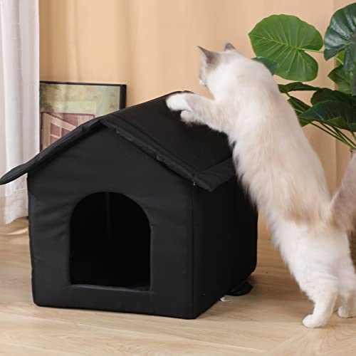 Brown Waterproof Outdoor Cat House Y832835