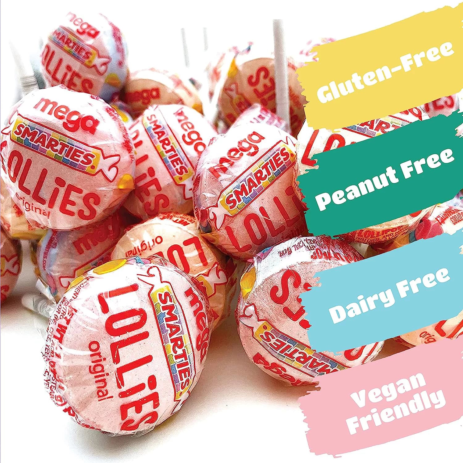 30 Count 2.2 Pounds Vegan Hard Candy Lollipops A526851