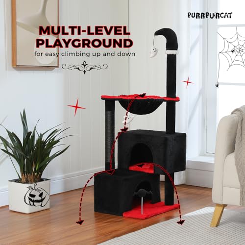 Grey Cat Tree with 2 Condos and Scratching Posts Q758